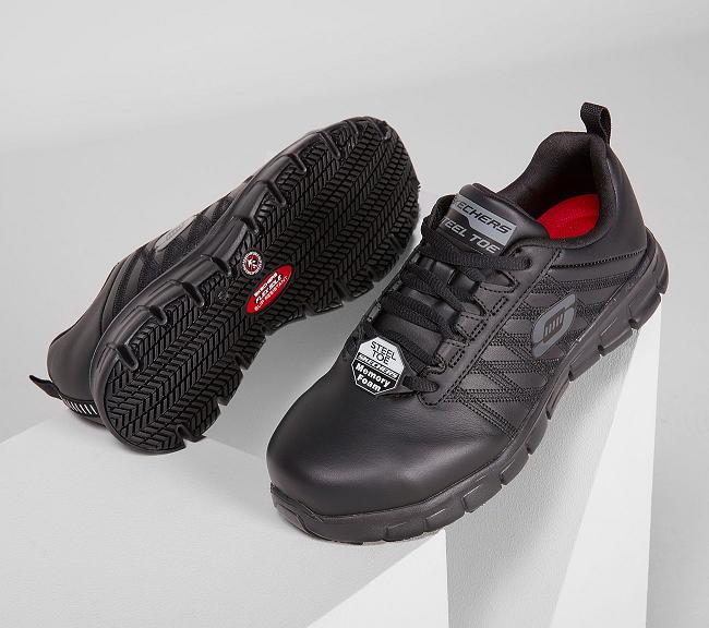 Zapatos de Trabajo Skechers Mujer - Sure Track Negro BEIKM4162